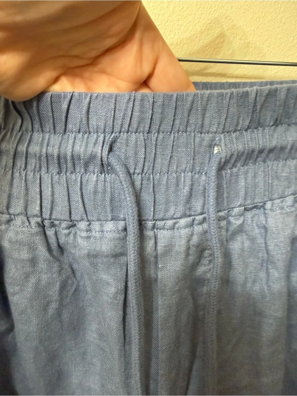 Quince L 100% European Linen Drawstring Wide-Leg Pants Cozy Casual Comfort Fall